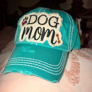 Turquoise “Dog Mom” Hat